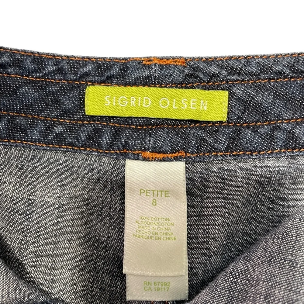 Sigurd Olsen blue denim midi boho skirt size 8P - Picture 15 of 15